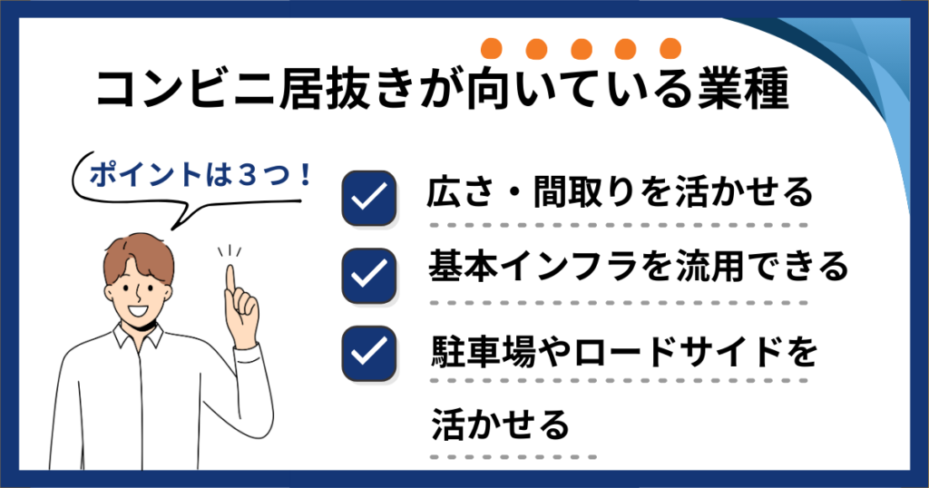 業種別・コンビニ居抜きの向き不向き